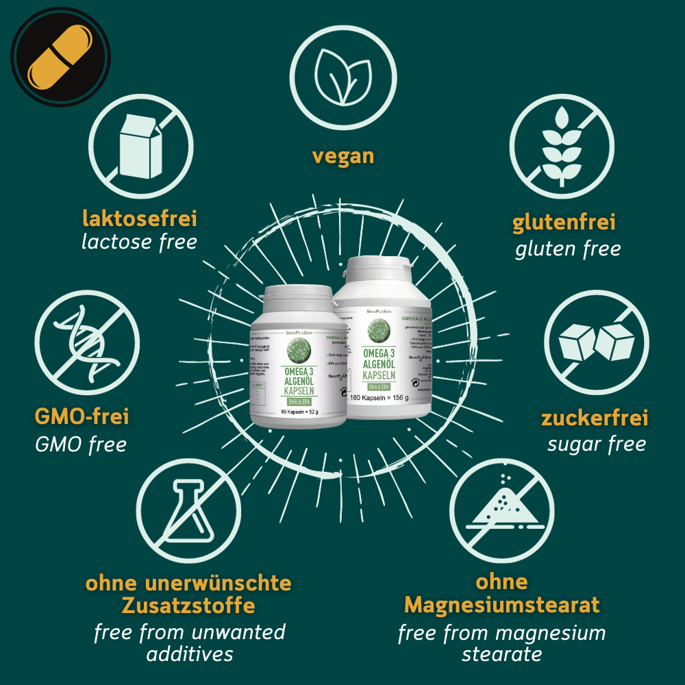 Allergene Algenölkapseln