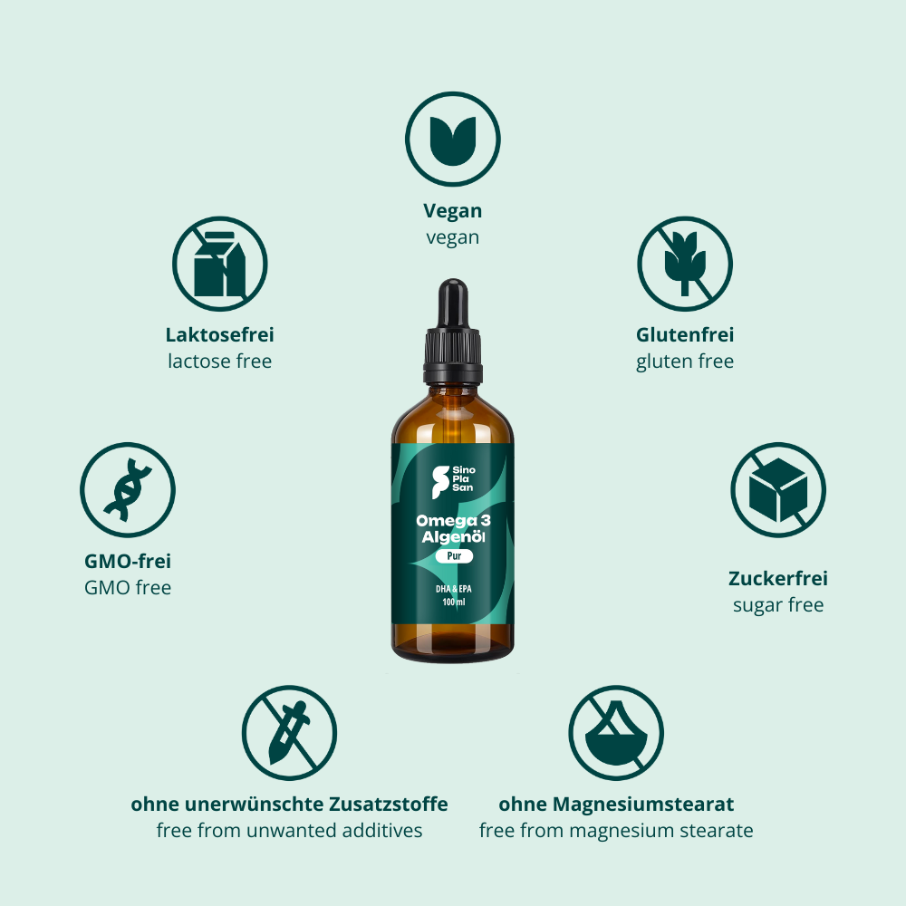 Omega-3 Algenöl DHA & EPA mit Geschmack