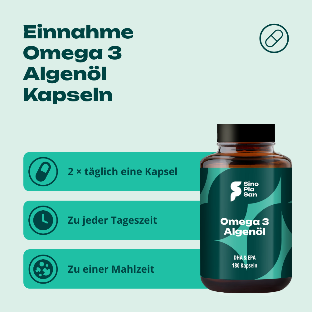 Omega-3 Algenöl Kapseln mit DHA & EPA