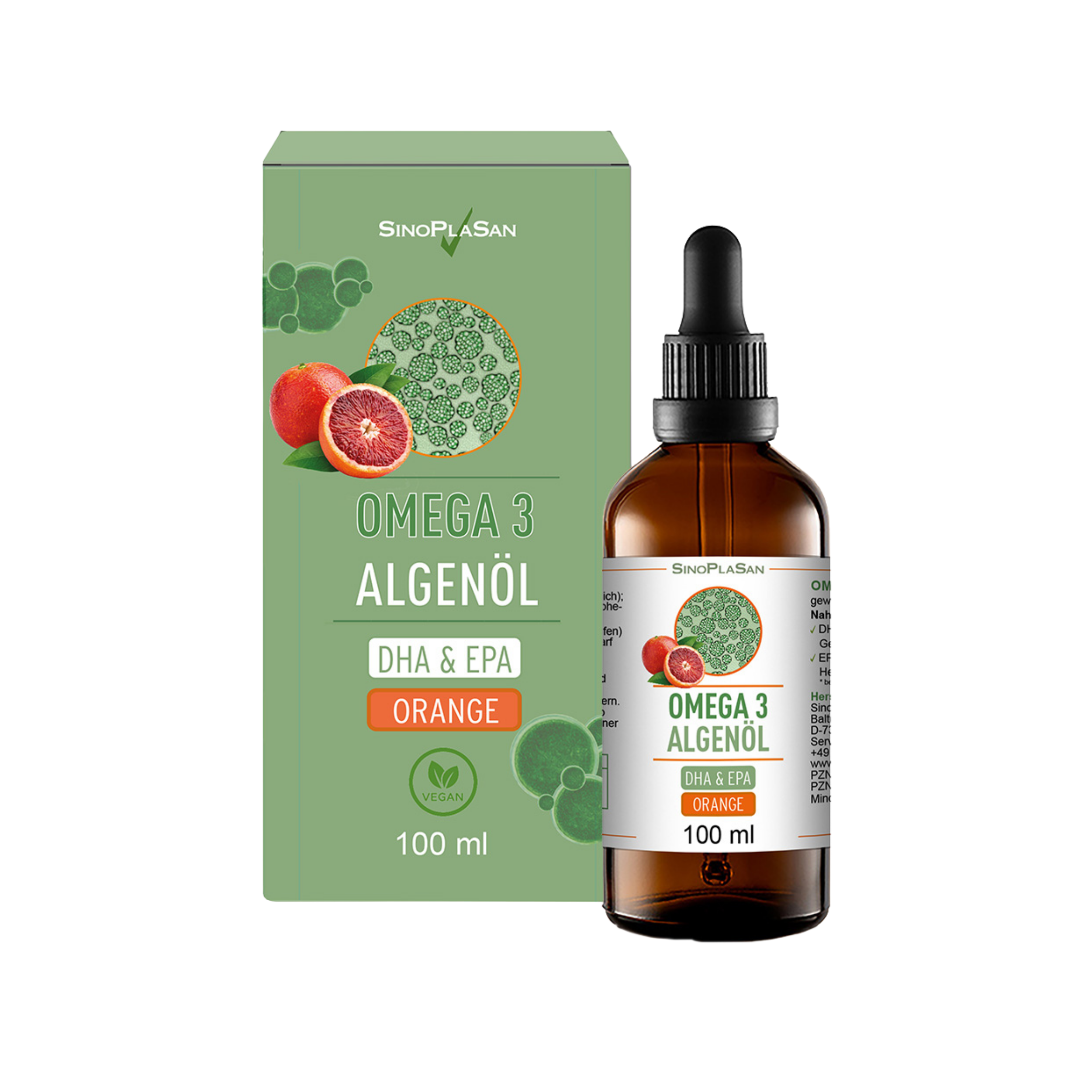 Omega 3 Algenöl Orange von Sinoplasan