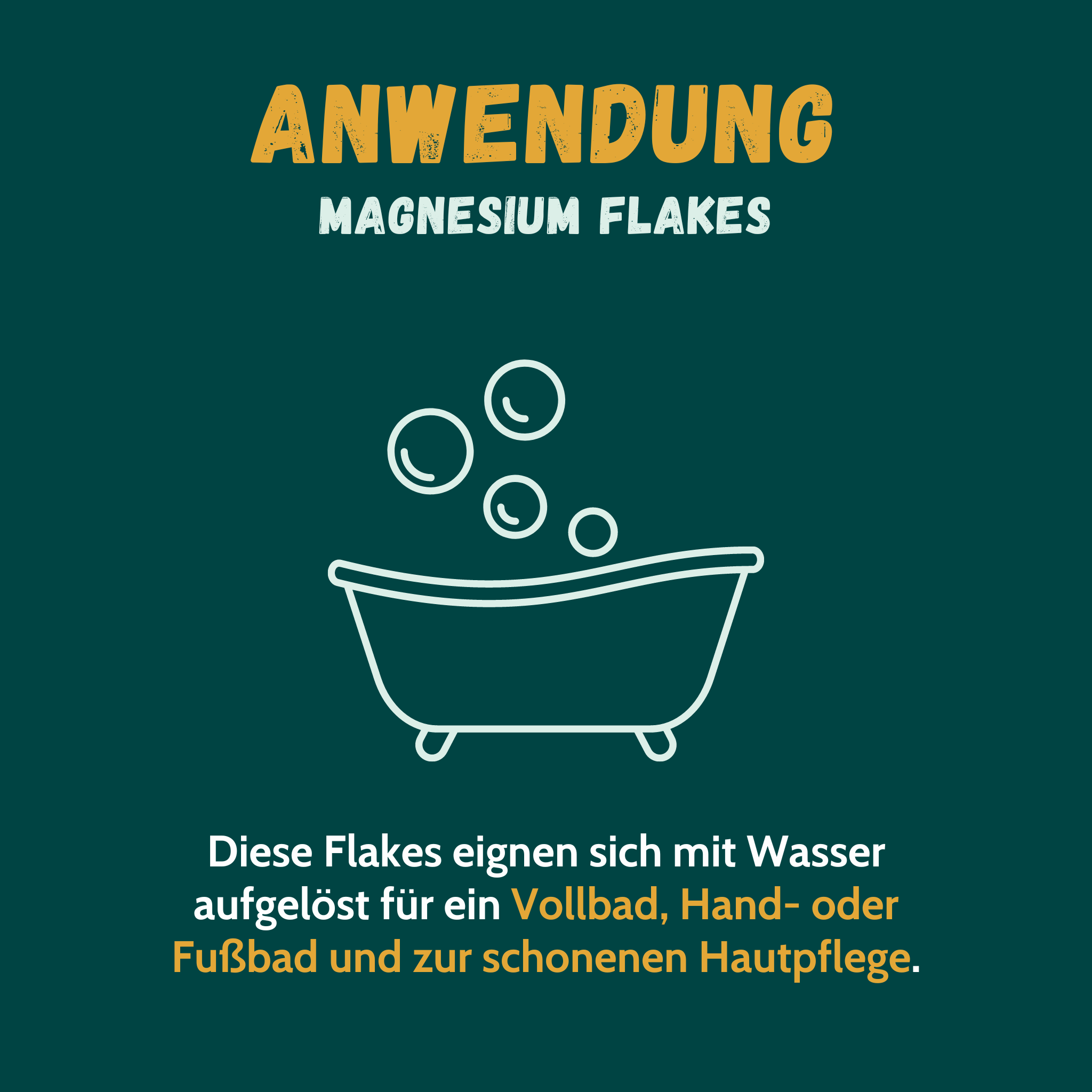 Herkunft zur anwendung von Magnesium Flakes