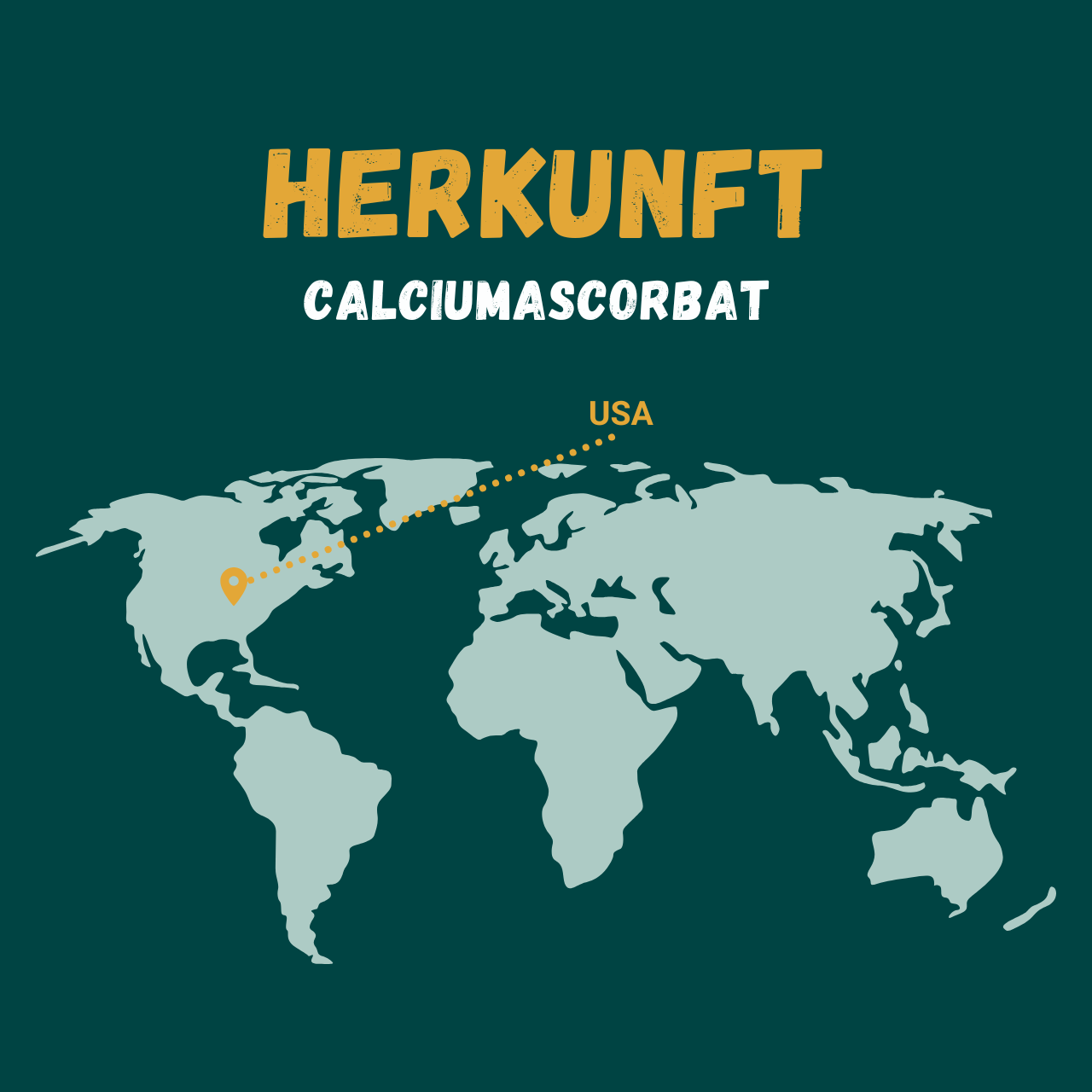 Grafik zur Herkunft von Calciumascorbat: USA