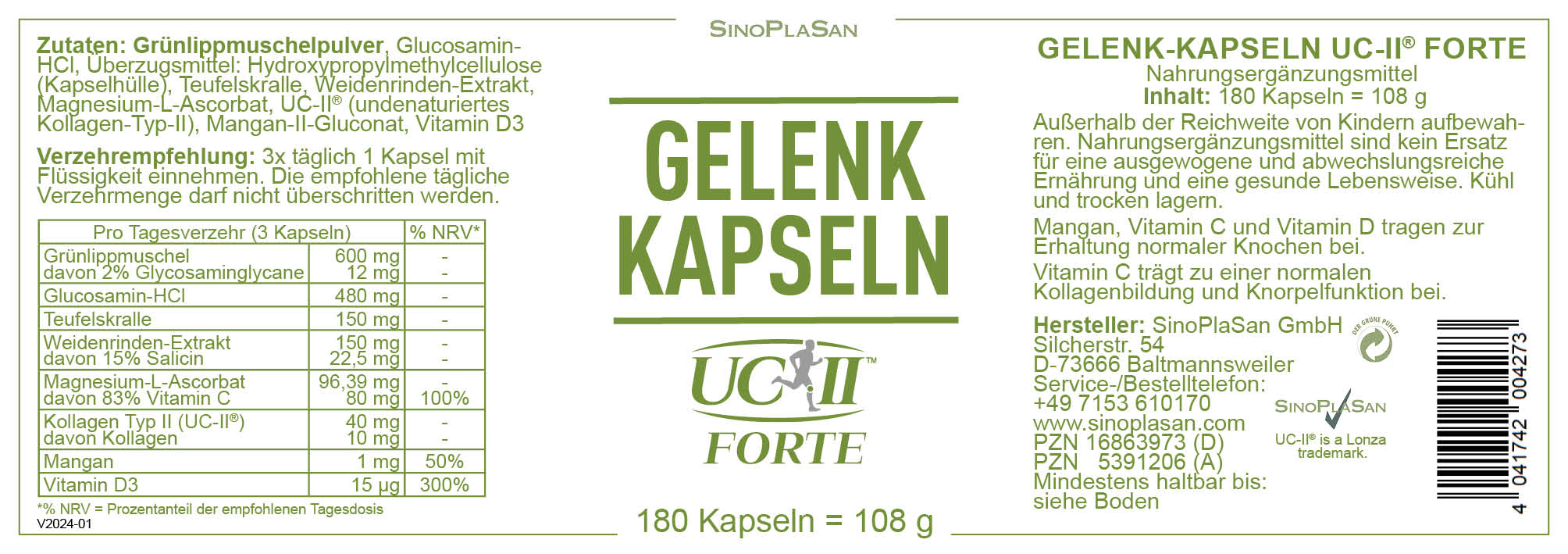 Gelenk Kapseln Etikett