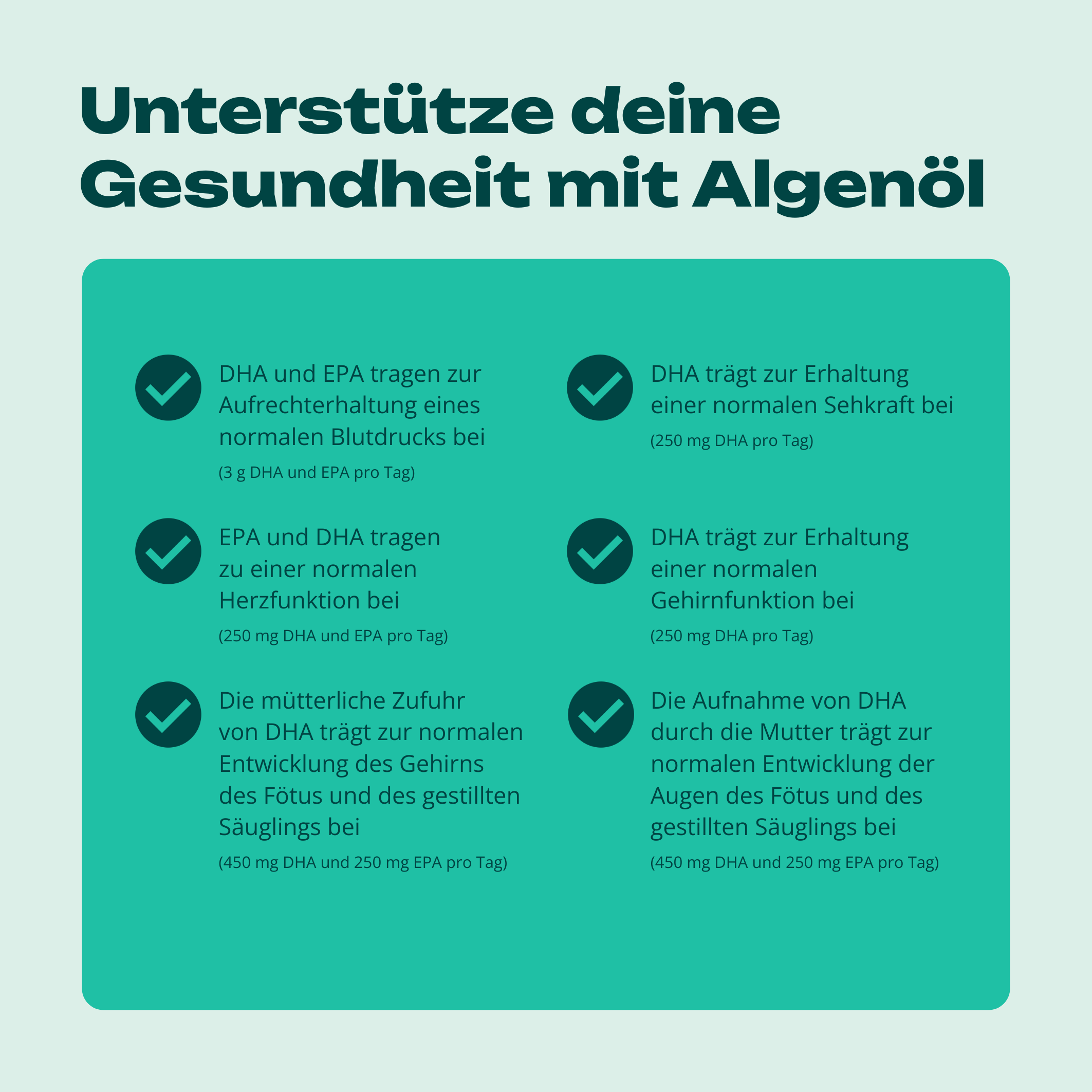 Omega-3 Algenöl PUR mit DHA & EPA (max. 3 Monate haltbar)