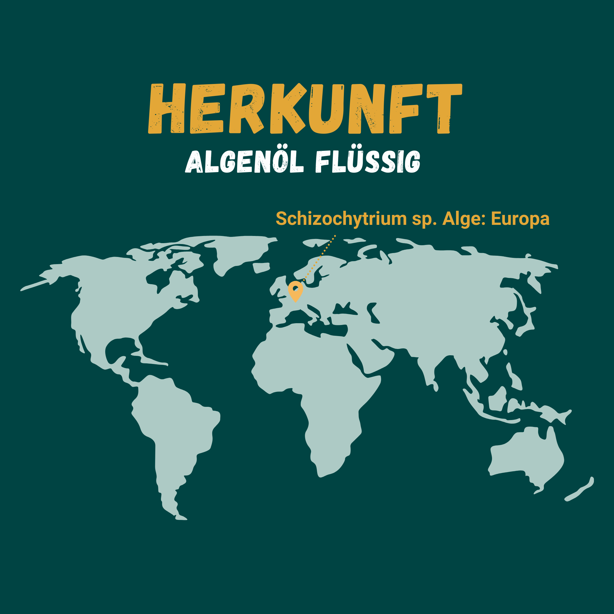 Herkunft von Algenöl flüssig