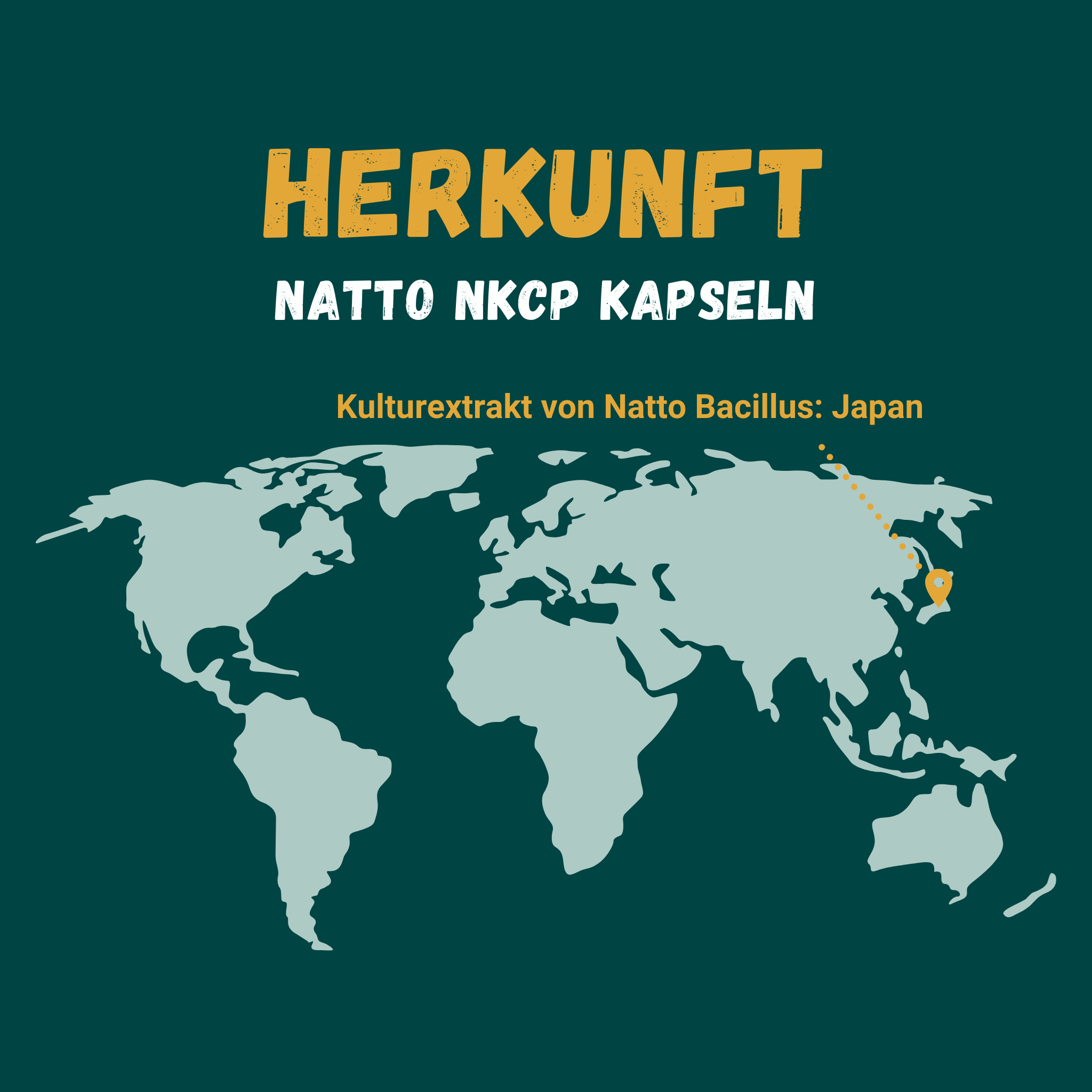 Grafik zur Herkunft von Natto Bacillus: Japan