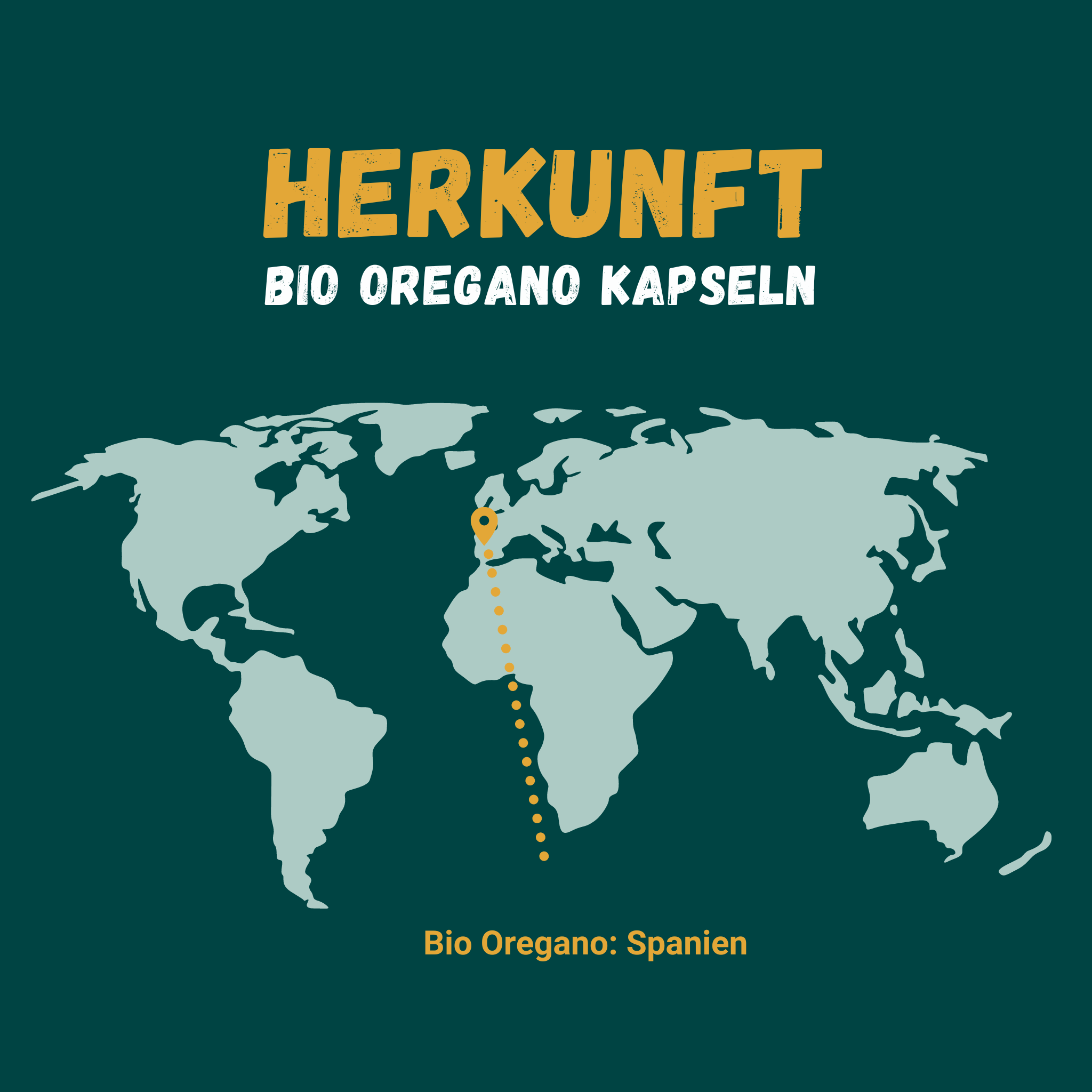 Grafik zur Herkunft von Bio Oregano: Spanien