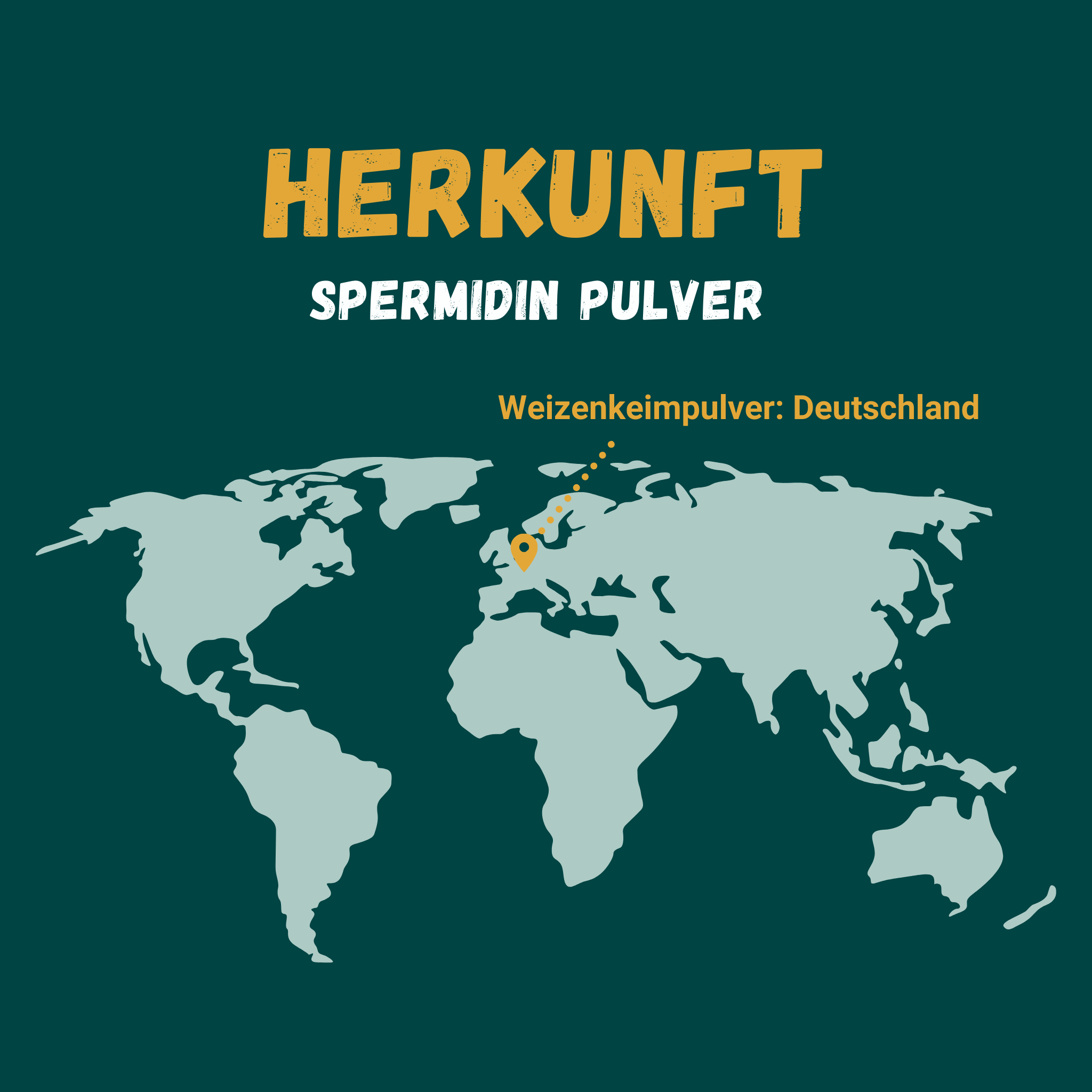 Grafik zur Herkunft von Weizenkeimpulver: Deutschland.