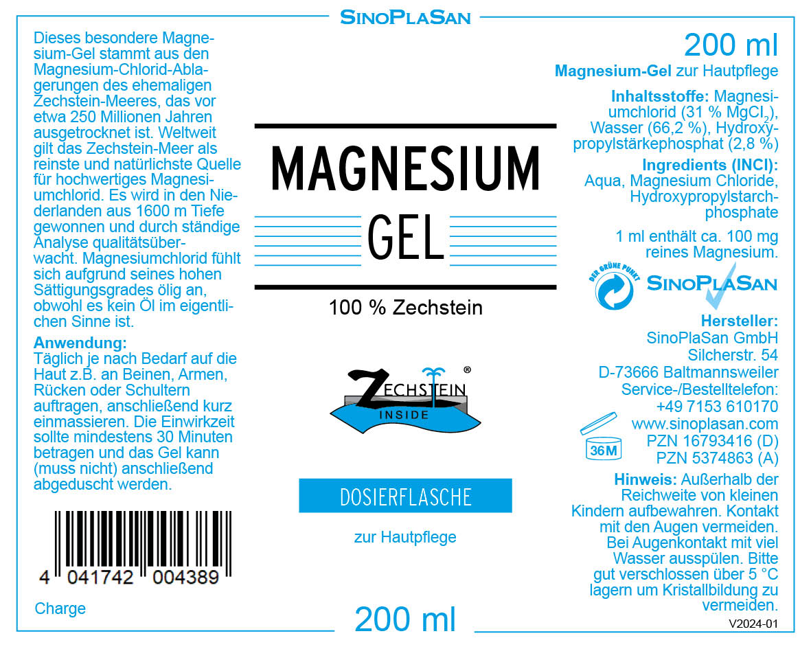 Magnesium Gel Etikett