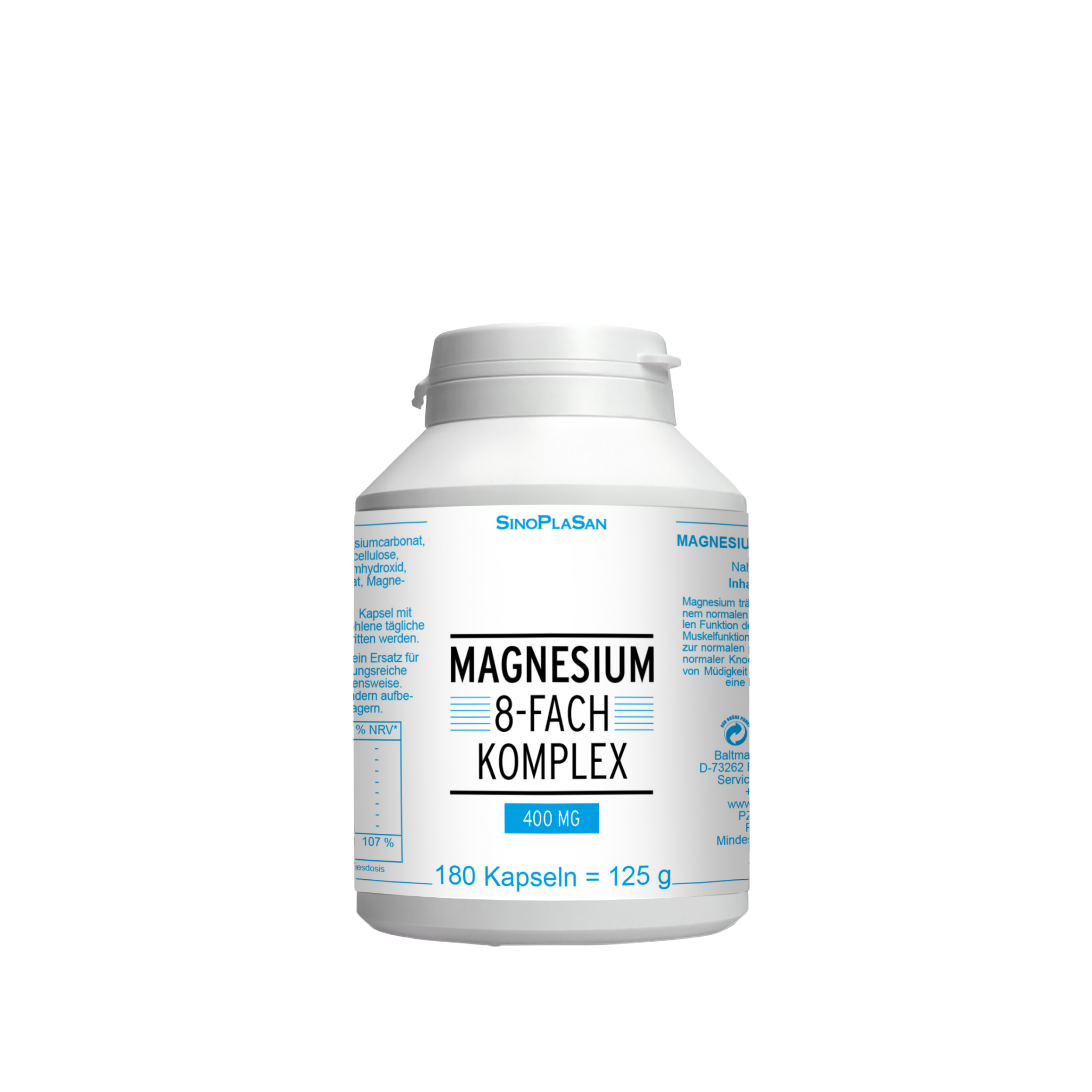 Magnesium 8 Fach Komplex Kapseln von Sinoplasan
