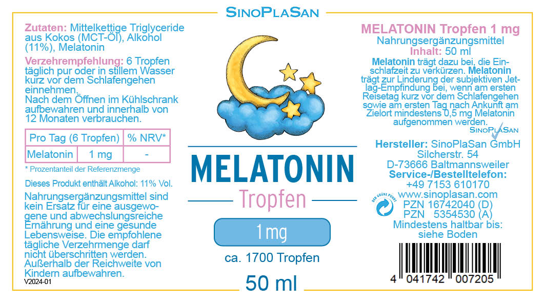 Melatonin Tropfen von Sinoplasan