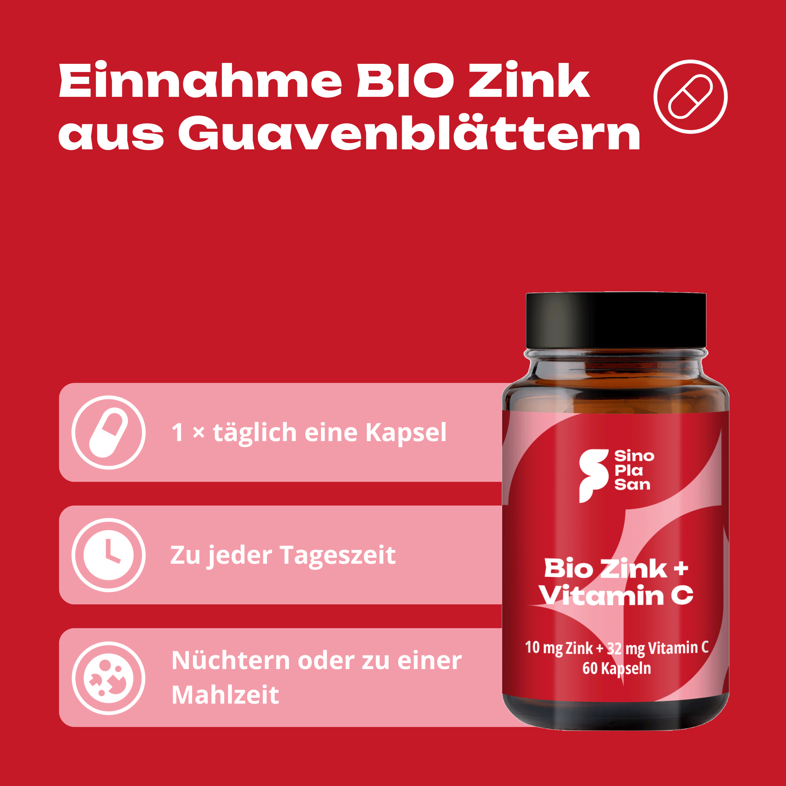 BIO Zink aus Guavenblättern + Vitamin C