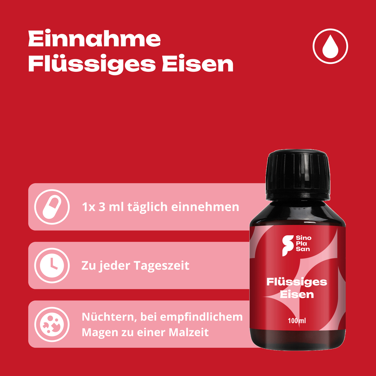 Eisen flüssig mit Dattelextrakt
