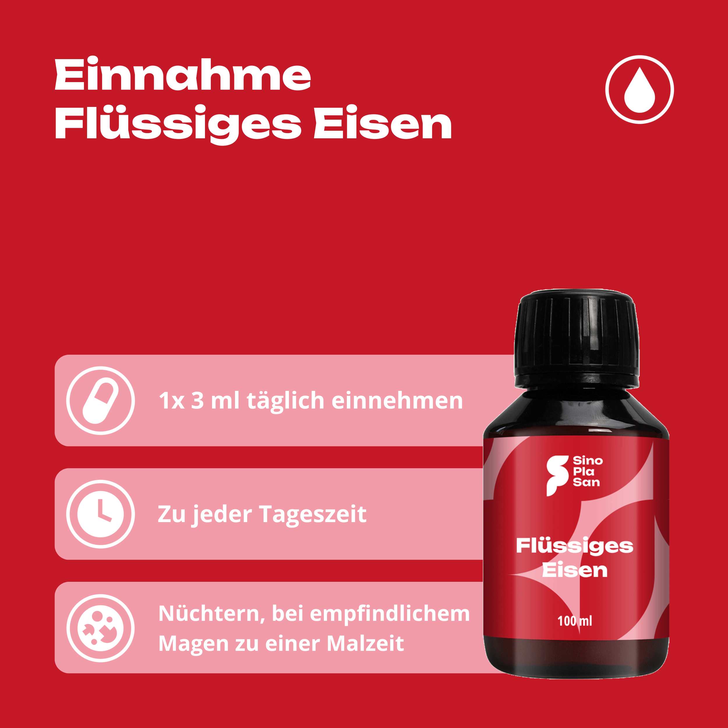 Eisen flüssig mit Dattelextrakt