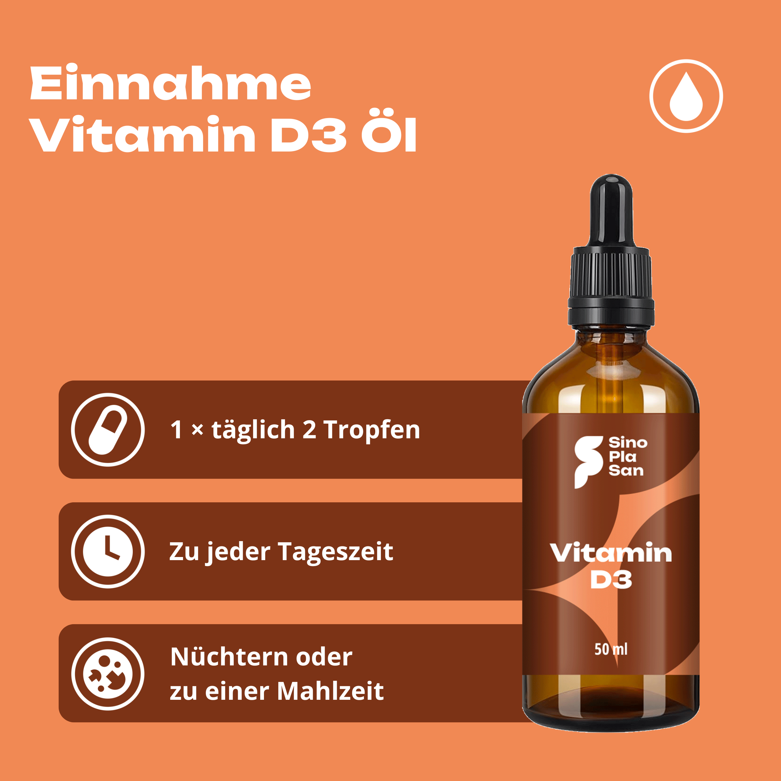 Vitamin D3 Öl 1000 IE Tropfen