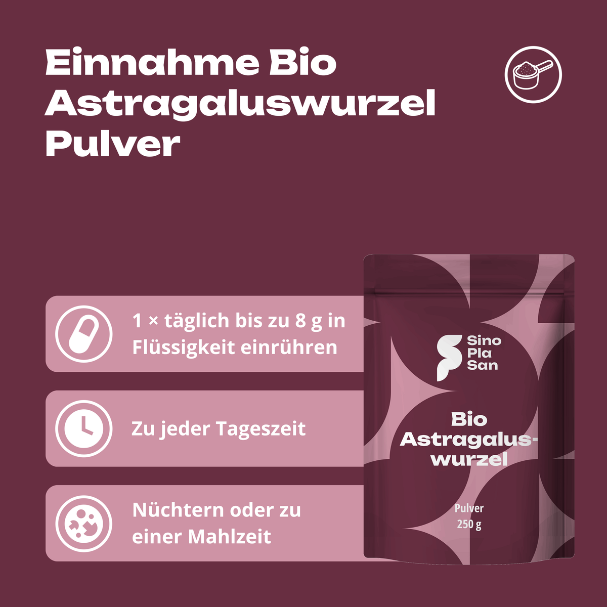 BIO Astragalus-Wurzel-Pulver 100%