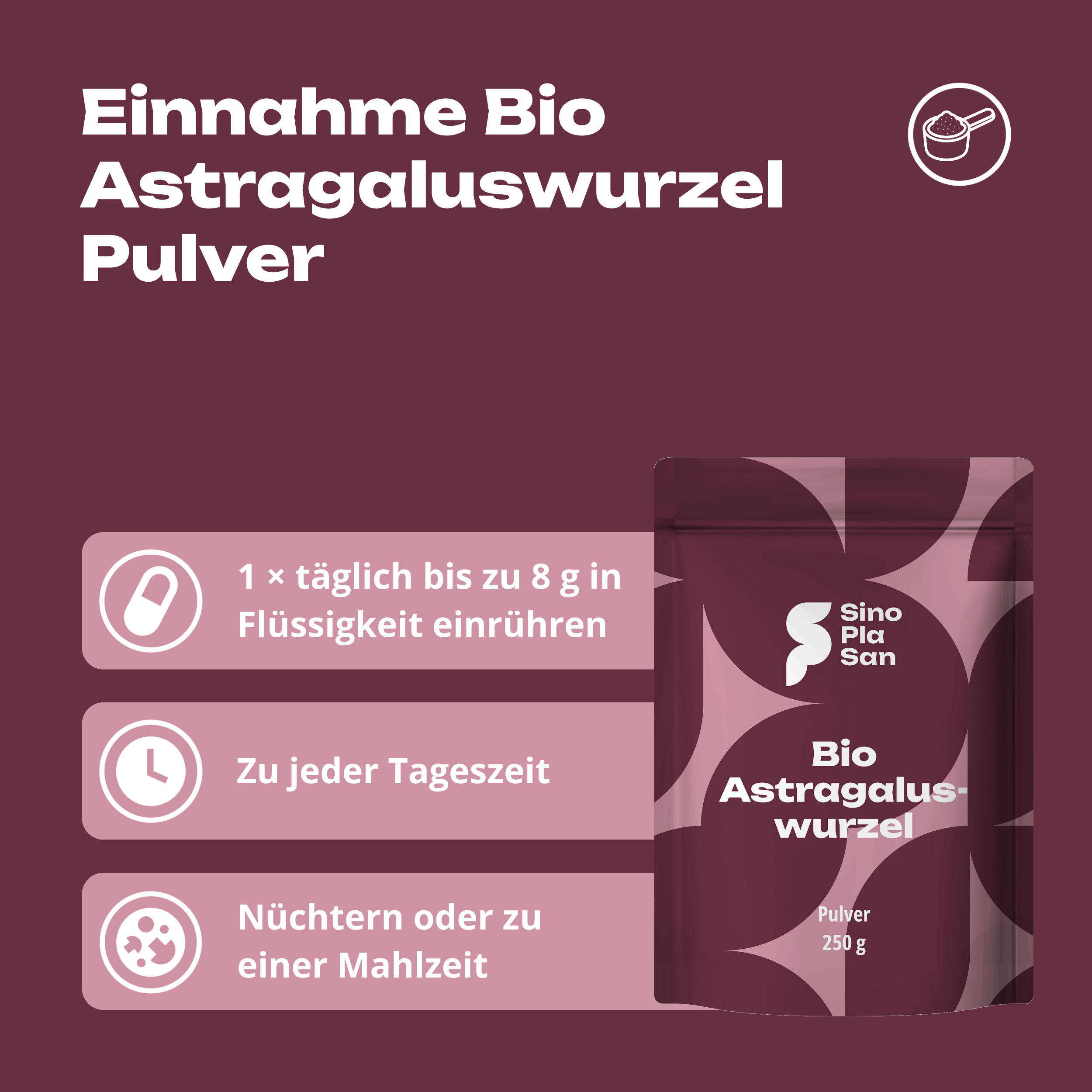 BIO Astragalus-Wurzel-Pulver 100%