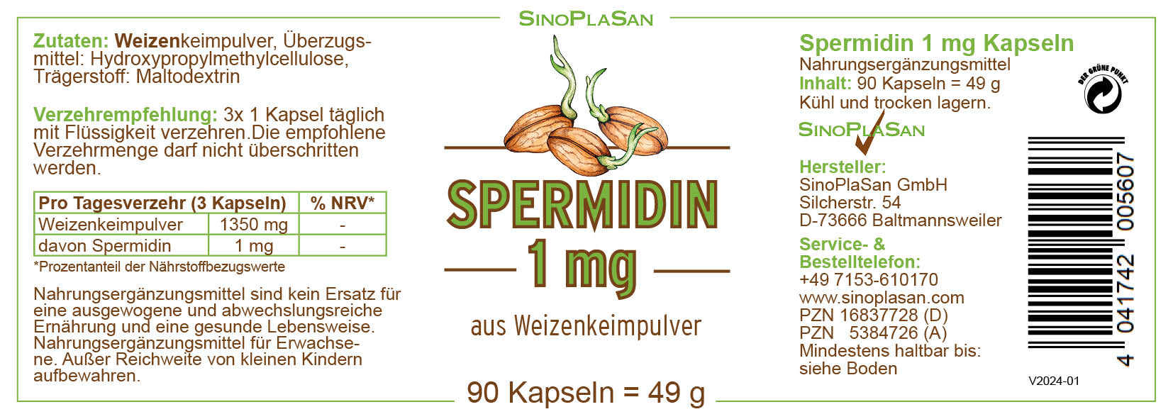 Spermidin Etikett