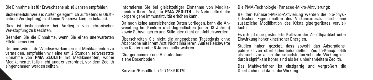 PMA Zeolith Kapseln 410 mg