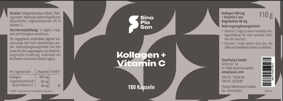 Kollagen + Vitamin C aus Hagebutten