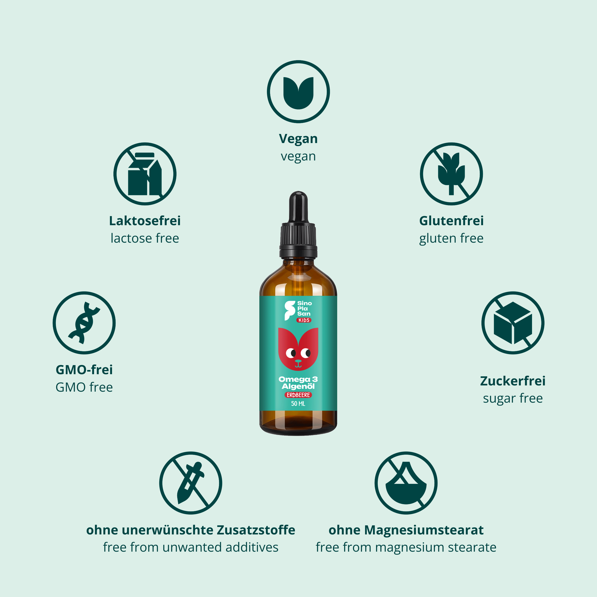 Omega-3 Algae Oil with Vitamin D3 &amp; K2 KIDS (Strawberry)