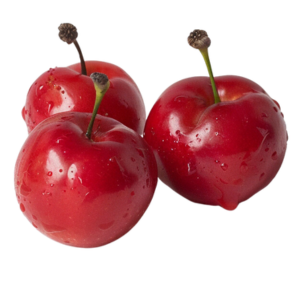 Acerola auf weißem Hintergrund