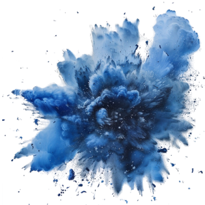 Farbenexplosion in Blau