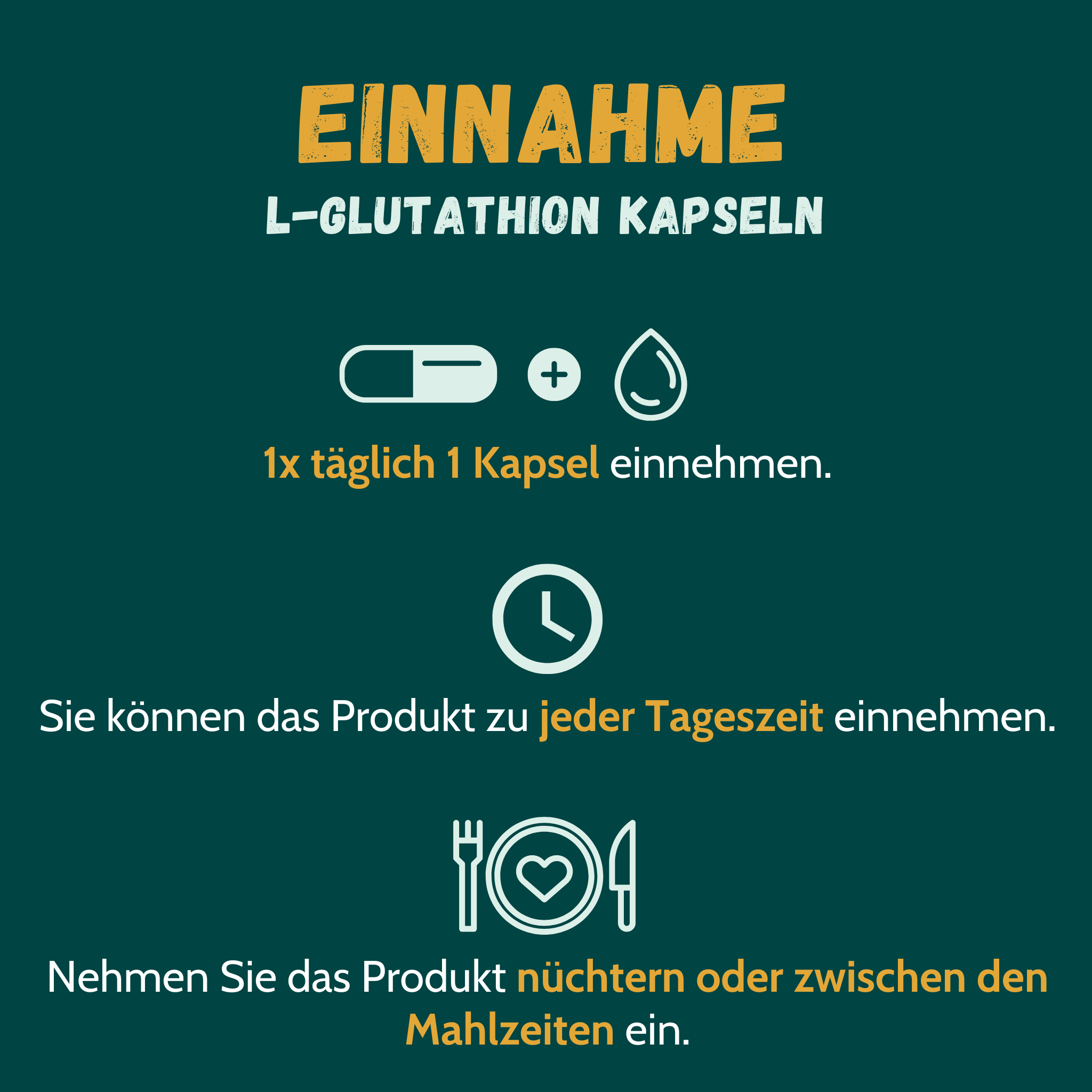 Grafik zur Einnahme von L-Glutathion Kapseln von Sinoplasan