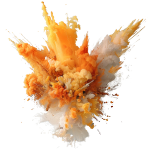 Farbenexplosion in Orange, Rot und Beige