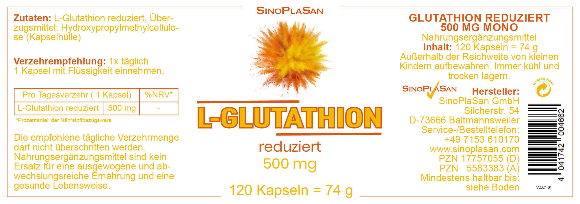 L-Glutathion Etikett
