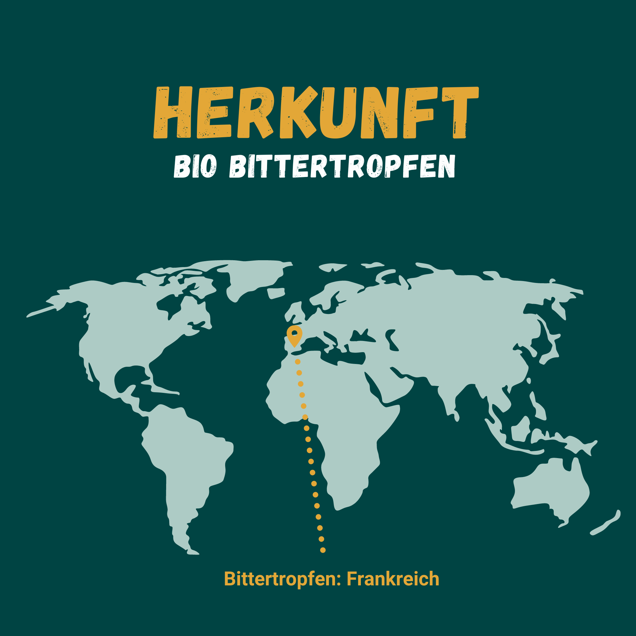 Grafik zur Herkunft von Bittertropfen: Frankreich