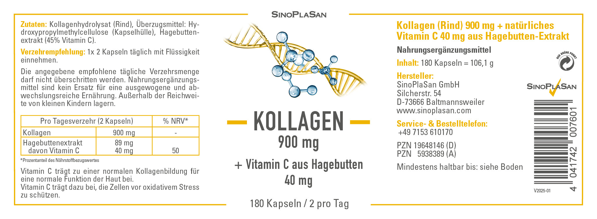 Kollagen Etikett