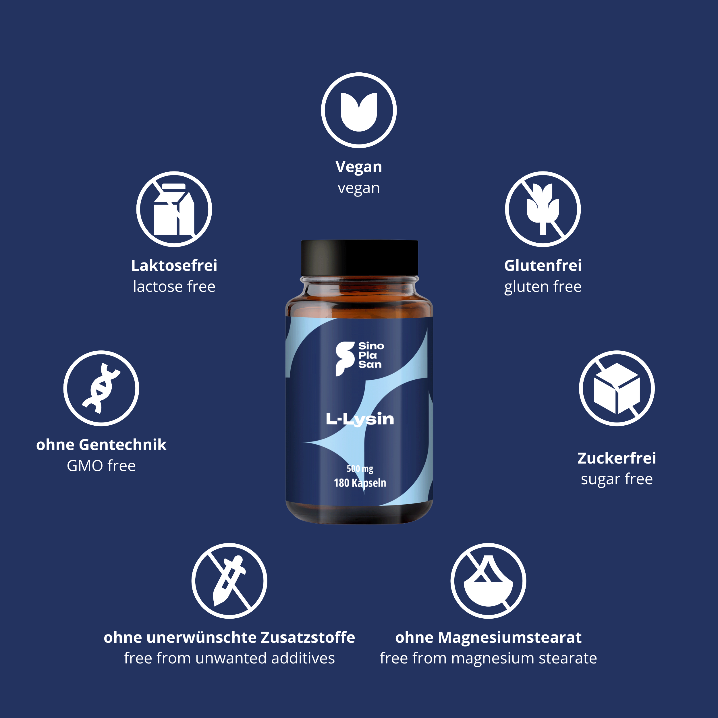 L-Lysine 500 mg MONO 180 capsules