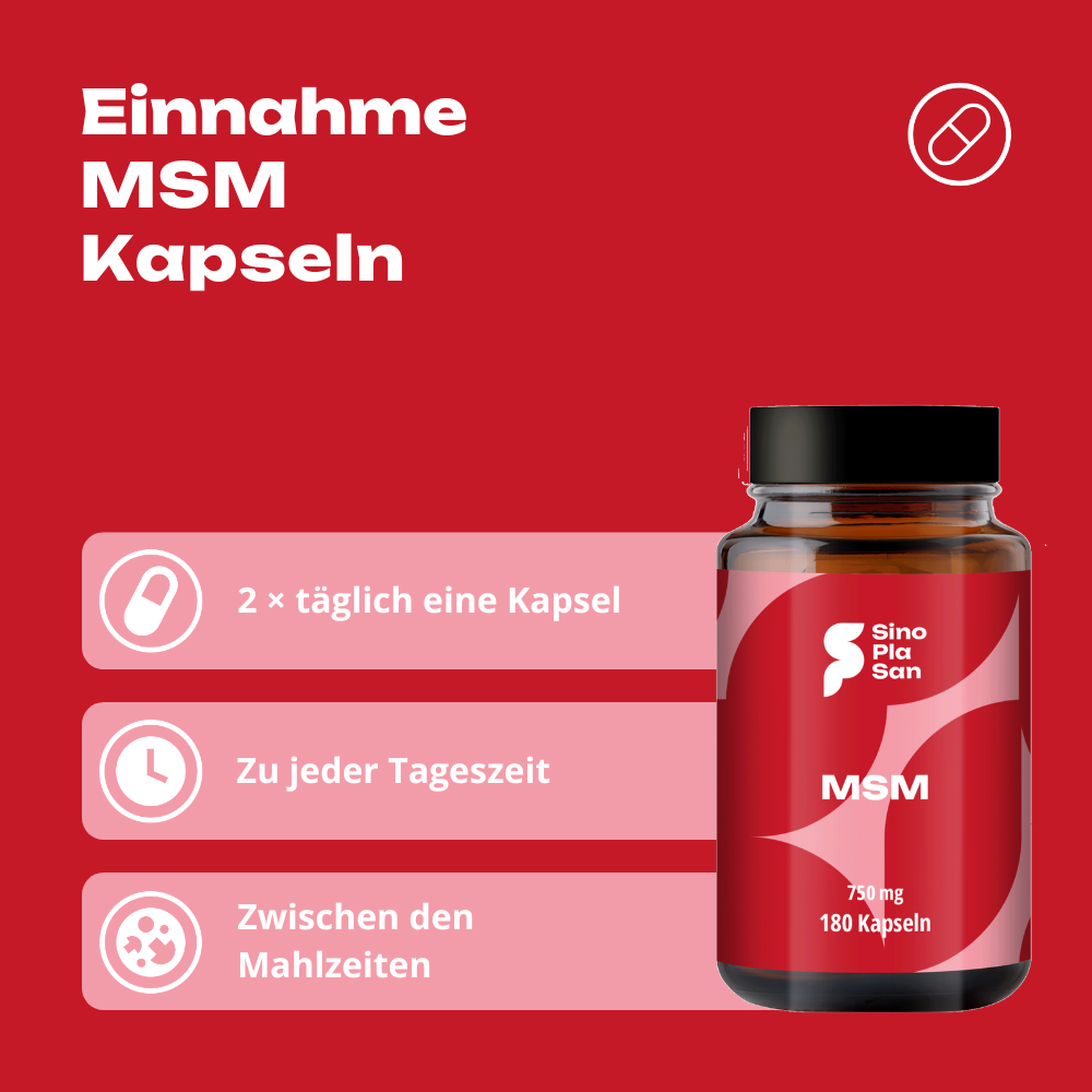 MSM 750 mg MONO 99.9% 180 capsules