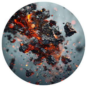 Explosion von Selenpartikeln