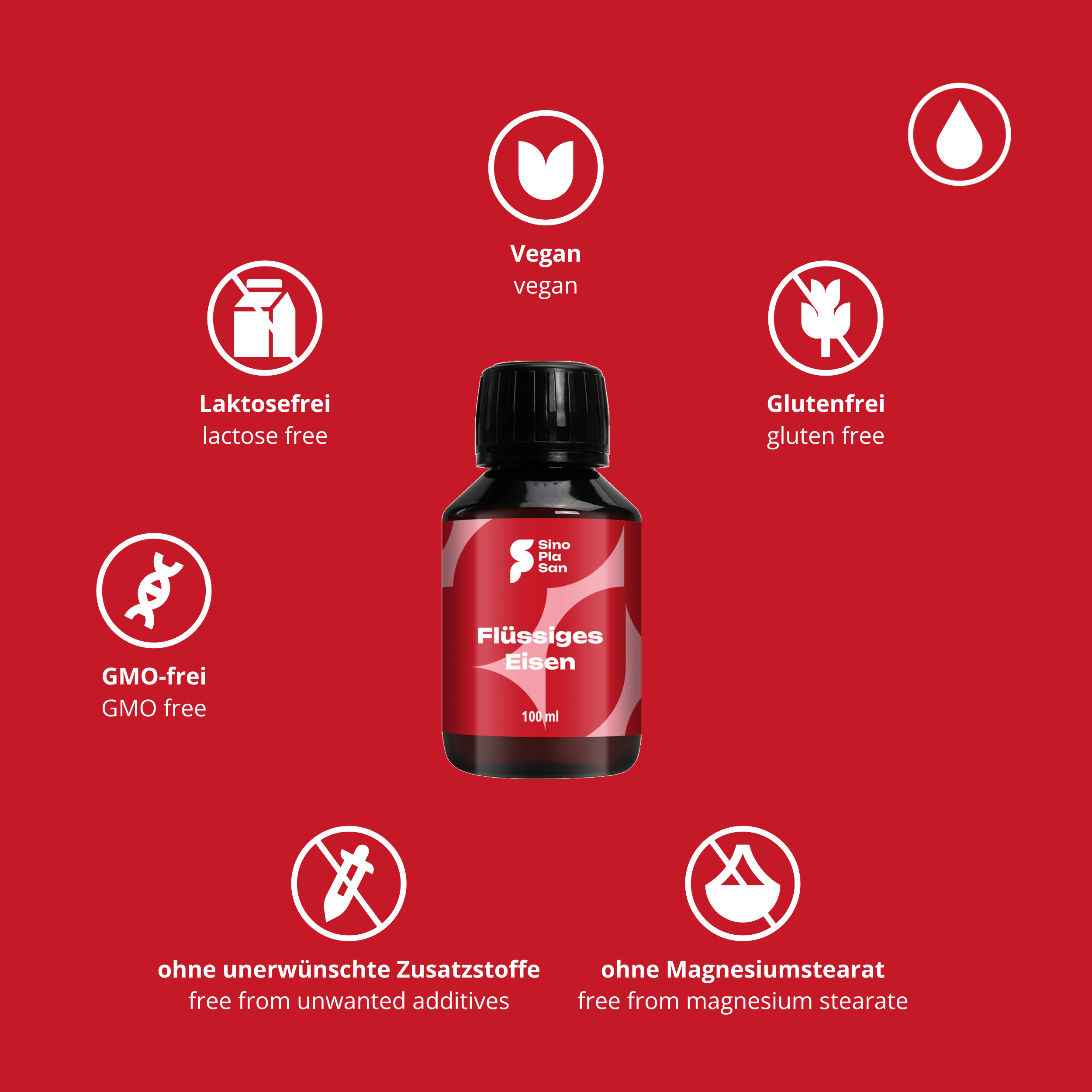 Eisen flüssig mit Dattelextrakt