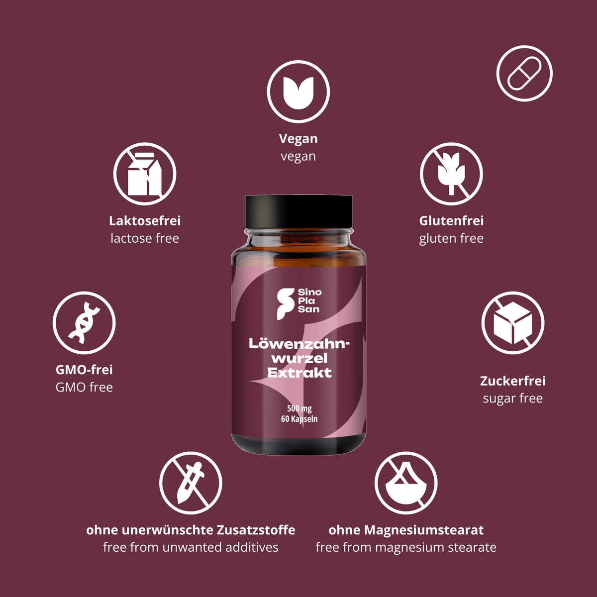 Dandelion root extract 500 mg 