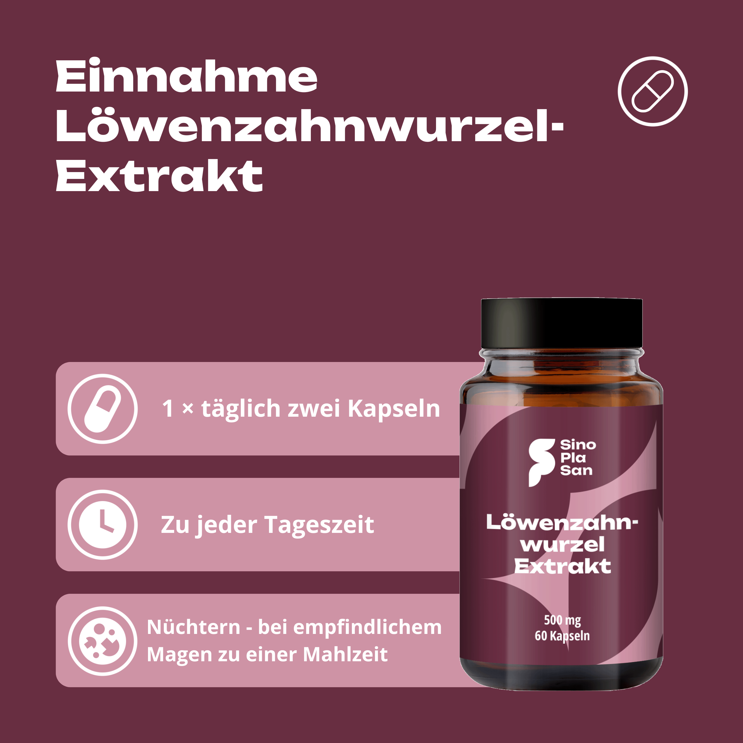 Löwenzahnwurzel-Extrakt Kapseln 500 mg