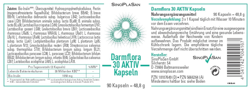 Darmflora 30 Aktiv Kapseln Etikett