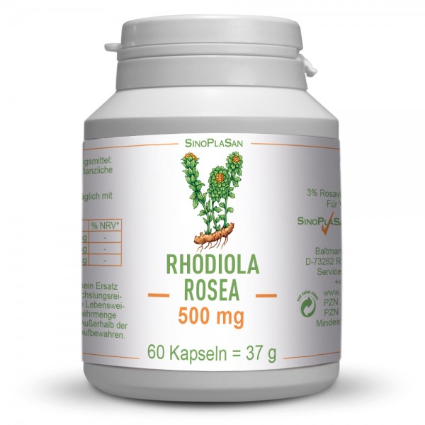 Rhodiola Rosea 500 mg MONO 60 Kapseln