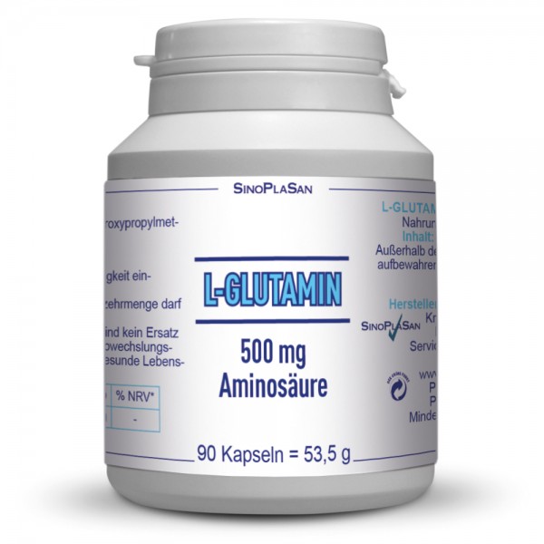 L-Glutamin 500 mg 90 Kapseln